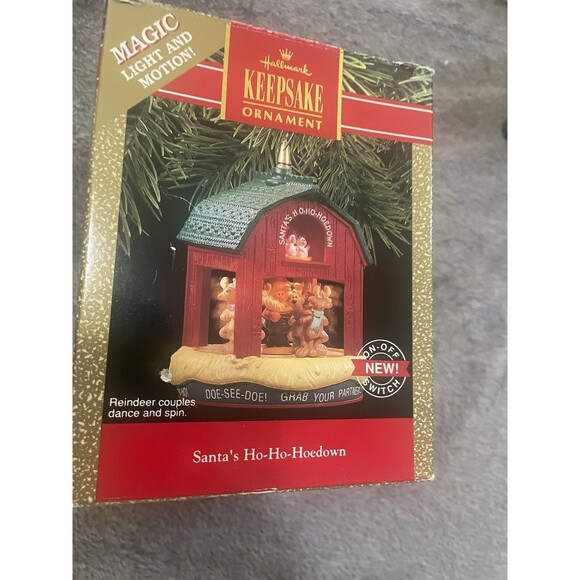 Hallmark Keepsake Ornament "Santa's Ho-Ho-Hoedown" Barn Dance Reindeer 1990 - Picture 11 of 11